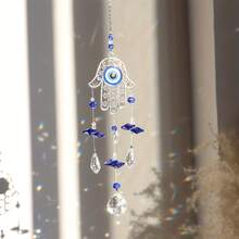 1pc Evil Eye Crystal Sun Catcher Pendant, Angkop Para Sa Dekorasyon Ng Bintana Sa Bahay At Dekorasyong Nakasabit Sa Hardin - Multicolor - View 10