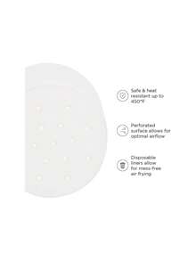 - Forro desechable para freidora de aire, papel pergamino resistente al calor para cestas, paquete de 100, redondo de 5.5 pulgadas,40810981 - Morado - Ver 2
