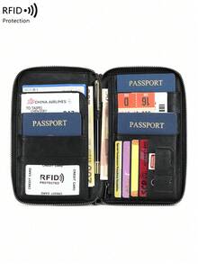 Ví đựng hộ chiếu chống RFID mới, có thể chứa nhiều hộ chiếu, dụng cụ sắp xếp giấy tờ du lịch, chất liệu mềm mại, khóa kéo, ví dài có dây đeo cổ tay có thể tháo rời, quà tặng ngày Valentine, vật dụng cần thiết khi đi du lịch cho vợ hoặc bạn gái, phù hợp cho kỳ nghỉ, du lịch gia đình, túi đựng hộ chiếu/ví du lịch, túi hành lý, túi xách du lịch, túi qua đêm, dung lượng lớn, dụng cụ sắp xếp du lịch, vật dụng cần thiết cho du thuyền, kỳ nghỉ, đồ dùng cần thiết cho nam và nữ, vật dụng cần thiết khi đi du lịch, đồ dùng cần thiết cho kỳ nghỉ. - màu đen - Xem 8