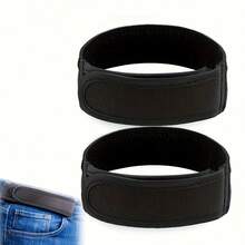 2pcs Unisex Elastic Waist Belt, Invisible Metal Soft Adjustable Side Waist Band, Black Convenient Invisible Adjustable Pants Belt - Multicolor - View 6