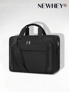 NEWHEY 15.6/17.3 Inch Men's Business Laptop Bag, Large Capacity Briefcase Fits A4 Documents, Water-Resistant, 3-In-1 Shock-Proof Messenger Bag For Business, Travel, Interview, Office, School - Multicolor - View 10