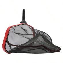 Professional Pool Skimmer Net, 18.9x14.96 Inch Heavy Duty Aluminum Frame. Fine Mesh Leaf Rake With Push Button Lock. Deep Net Swimming Pool Cleaner. Fits 1.26 Inch Telescopic Pole. Ergonomic ABS Handle. - Multicolor - View 4