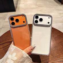 シンプルな黒色のアクリル透明電話ケース、 17 Pro Max/17 Pro/17 Air/17/16 Pro Max/16/16 Pro/16 Plus/11/15/15 Pro/15 Pro Max/12/13/14 Pro Max/XS/XR/11 Pro/11 Pro Max/12 Pro/12 Pro Max/13 Pro/13 Pro Max/7 Plus/14 Pro/14 Pro Max/14 Plus/7 Plus/8 Plus/8/SE2/12 Mini/13 Mini/16Eに対応、耐久性があり黄変防止のハードシェル - 透明ダイヤモンド装飾 - チェックする 6