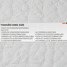 Casaisla Home Collection Set 15 Piezas Coordinado de Habitación Incluye Edredón Reversible, 2 Sábanas, 2 Fundas de Almohada, 2 Forros de Cojines, 4 Cortinas, 1 Alfombrilla Larga y 1 Juego de Baño - Tamaño Matrimonial y King Size - Azul Turquesa - Ver 11