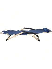 HELLO SUMMER-Silla reclinable Plegable para Siesta Sentado/ Tumbona Sofá Invierno/Verano Pesca Silla de Playa Exterior/Hogar con reposacabezas extraíble 178 * 52 cm - azul real - Ver 3