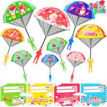 Valentines Day Cards Gifts For : 28 Pack Min Parachute Toys With Army Men Bulk School Classroom Valentine Gifts Exchange For 5 6 7 8 9 10 12 Year Old Boys Girls Party FavorFull Of Fun - Valentines28Pack - View 2