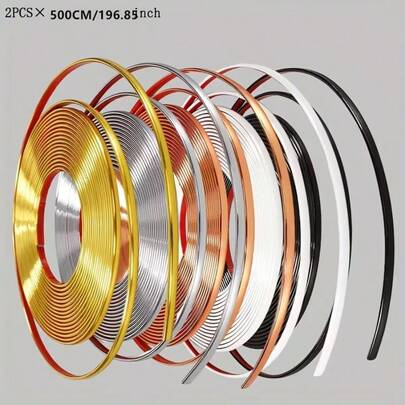 10米PVC自粘墙边收边条，无缝收边条，适用于覆盖门窗、家具周围的缝隙，可用作墙面保护条和壁纸边缘密封条。