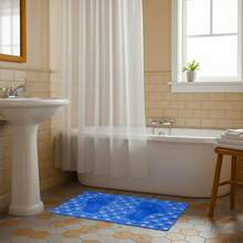 Non-Slip Bath Mat For Shower With Feet-Shaped Suction Cups - 藏蓝色 - 查看 3
