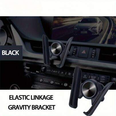 Adjustable Gravity Car Phone Holder, 360° Rotation, Fits Smartphones, Universal Vent Clip Car Phone Mount, Compact Hands-Free Phone Holder