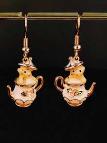 1 pereche cercei drăguți cu pandantiv pentru femei, pentru nuntă, logodnă, aniversare, bijuterii, cadou de Ziua Îndrăgostiților - 1# - Vizualizare 2