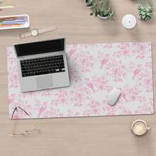 1 件粉色印花桌垫，抽象美学桌面装饰键盘垫，可爱游戏鼠标垫，大号鼠标垫 - 游戏鼠标垫，防滑桌面垫，适用于笔记本电脑键盘，办公装饰 - 彩色 - 查看 1