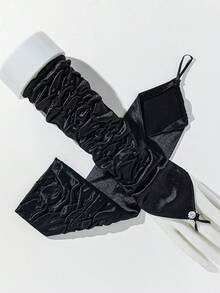 1 Pair Women's Lace Pattern Elegant & Versatile Fingerless Gloves - Multicolor - View 14