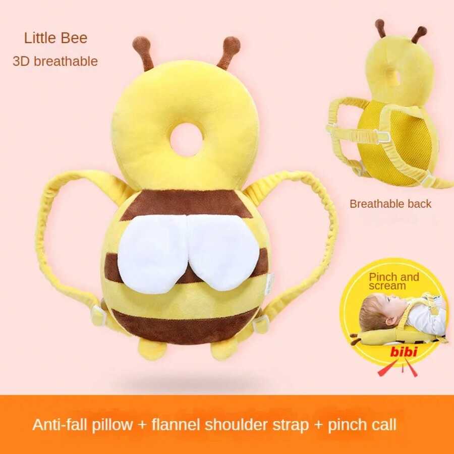 Reposacabezas para caminar para bebé, almohada anticaída para aprender a caminar, almohadilla de protección para la cabeza transpirable, protección para la cabeza de abeja, gorro anticaída - Sonda amarilla sin riel - Ver 1