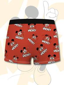 Disney 3D印花男士平角内裤，时尚设计，适合日常休闲和居家穿着 - 彩色 - 查看 3