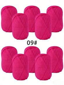 EDCUEBE7 10pcs/Set Premium Acrylic Yarn Kit, Soft Milk Cotton Yarn Suitable For Crochet & Knitting Beginners, Ideal For DIY Dolls, Sweaters, Hats, Scarves, Shawls, Home Decor, Each Skein 25g - Soft & Durable, Perfect For DIY Knitting & Crochet Projects, Great For Making Scarves, Hats, Gloves, Blankets And Crafts. - Multicolor - View 11