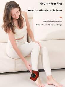 Wireless Electric Ankle Massager With Heating, Vibration, And Foot Warming For Home Use, Relaxation And Therapy. Graphene Electric Heating Ankle Massager With Vibration And Warming Function.