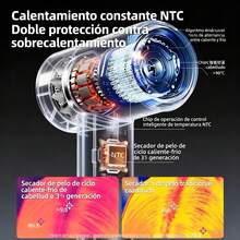 El año nuevo explota el secador de pelo de alta potencia doméstico estrella secador de pelo termostático de iones negativos protege el cabello suave y cálido día de San Valentín azul para enviar a su novia - Multicolor - Ver 8