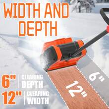 Cordless Snow Shovel, 13" Electric Snow Blower 20V, With 4 Ah Battery And Charger, 300lb/Min Snow Removal, 19FT Throw Distance, Lightweight 12lb For Driveway/Steps/Patio/Sidewalk,Tools For Men - 藍色雙電池 - 查看 9