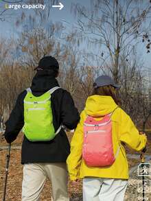 20L Foldable Outdoor Backpack, Water-Resistant Lightweight Hiking Bag - Multicolor - View 3