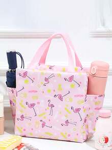 1 Simple Lunch Bag, Multi-Functional Fabric Lunch Bag, Cold And Hot Insulated Bag, Student Lunch Box, Insulated Lunch Container, Back-To-School Lunch Set, School Supplies, Lunch Box Bag, Essential For Home Use - Multicolor - View 1