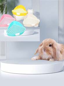 1pc Large Capacity Non Stick Poop Triangle Toilet Small Pet Mini Pot Dragon Cat Rabbit Poop Small Pet Dedicated Toilet Non Jamming Toilet Urine Triangle Toilet Small Pet Mini Urine Pot Cat Rabbit Small Pet Supplies - Multicolor - View 3