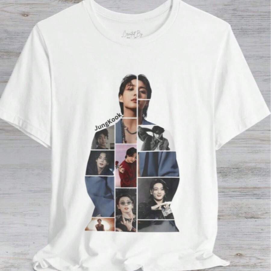Kpop T-Shirt BT.S  Group Style Members Jhope Namjoon Gifts Fans Army Unisex Cotton - 白色 2 - 查看 1