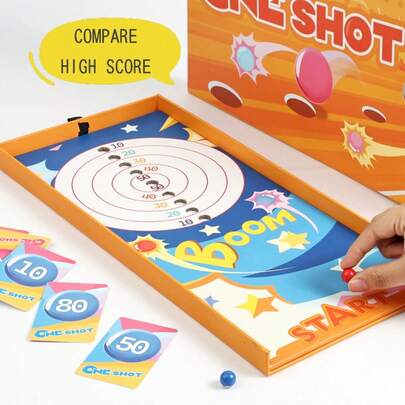 Pinball Battle Score Game Parent Child Interaction Hand Eye Coordination Logic Thinking Training Puzzle Toys Elastic Bead Walking Ball Toys Children's Puzzle Board Games Interactive Desktop Toys Suitable For Party Parties Fun Score Small Games Social