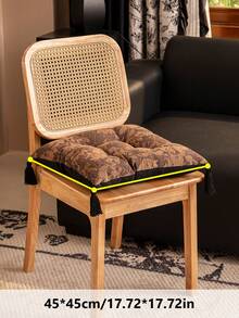 1PC Retro Snow Neil Thickened Seat Cushion, Square Living Room Chair Pad, Office Long Sitting Cushion, Four-Season Universal Luxury Seat Cushion Chair Cushion Gaming Chair Office Chair Car Seat Cushion Chair Pillow - Multicolor - View 14