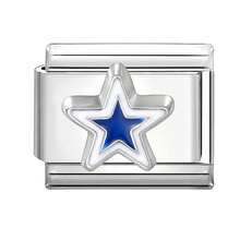 1件装DIY意大利模块化手链套装，饰有五角星、糖果和爱心元素，适合作为派对礼物送给朋友/情侣，适用于圣诞节、新年、万圣节、情人节等节日，设计精美，不锈钢材质，本土制造，实用时尚，是圣诞节和万圣节的必备单品，色调沉稳，充满圣诞气息。