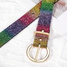 Barry.Wang Rhinestone Belts For Women Silver Gold Bling Belt Diamond Crystal Studded For Jeans Dress Bridesmaid Bridal Ladies - SDiamondRainbow - 查看 5