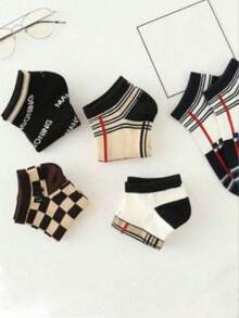 1/3/5/8/10/15/20/30/40/50/100 Pairs Random Men's Ankle Socks, Fashionable Casual Socks, Suitable For Spring And Summer Wear - Multicolor - View 8