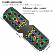 一套28孔俯卧撑板，多功能家用及健身房锻炼器材，胸部训练器，力量训练工具，包含跳绳和手柄，耐用PP材质，黑色，健身配件 - 彩色 - 查看 3