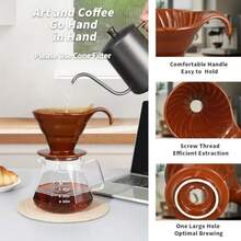 Cafetera cerámica pour over 40 filtros papel hogar diseño elegante fácil preparación café té accesorio cocina práctico - Cafetería - Ver 2