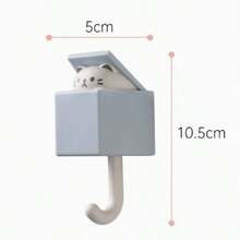 Bộ 2 móc treo tường đa năng chống thấm nước, không mối nối, hình mèo hoạt hình dễ thương, chất liệu ABS, kiểu dáng Kawaii Nhật Bản, thích hợp trang trí phòng ngủ/phòng khách/phòng tắm, trang trí Giáng sinh & Halloween, quà tặng ngày lễ, quà Giáng sinh. - Nhiều màu - Xem 11