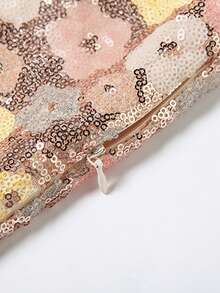 Women's Embroidered Sleeveless Square Neck Party Cocktail Mini Dress - Multicolor - View 9