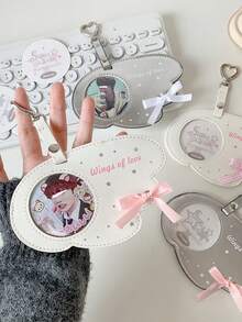 1 PC Silver Wings Bar Pendant Card Set 70mm Bar Storage Display Protective Cover Pain Bag Pendant Girl - Multicolor - View 9