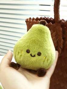 1pc Plush Pear Shaped Backpack Hanging Ornament, Cute Plush Keychain, Keyring, Soft Plush Keychain Accessory, Women Keychain, Small Gift, Birthday Gift, Couple Gift, Event Souvenir, Party Favor, Gift For Friends