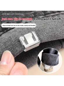 Invisible Pant Leg Shortening Clips, Non-Slip Pant Leg Fixers, No-Sew Hidden Pant Leg Closure Clips, Non-Slip Pant Leg Hanging Edge Clips