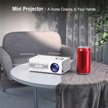 Portable Projector, Supporting 1080P High Definition, USB Connection, Equipped With Remote Control, Compatible With Smartphones, Tablets, Laptops, TV Sticks And USB Drives, Compact Design, LCD Display, High-Definition TV Input, Native Resolution 1280*720, Providing A Large-Screen Viewing Experience. Full HD Projector - Xem 3