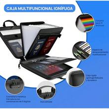 caja de archivosCaa Ignifuga para umentos Organizador de Arcivos Ignifugo de Carcasa Dura conCerradura y Carp Acordeon con13 Bolsillos Caa Fue Portatil para ogar Oficina y aes Negrocaja de archivos - como en la foto - Ver 2