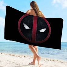 D-Deadpool Beach Towel Cartoon Cute Summer S Large Bath Pool Beach Towel Microfiber Absorbent For Swimming Travel(2).Jpg - 白色 - 查看 1