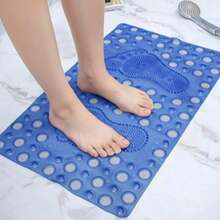 Non-Slip Bath Mat For Shower With Feet-Shaped Suction Cups - 藏蓝色 - 查看 7