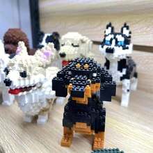 3D Puzzle Building Blocks Cartoon Dog Shapes, E.G. Schnauzer, Dachshund, Husky, Etc. Pet Dog Shaped Building Block Set. Birthday Gift. Room Decor. - Pack Bag 1 - View 4