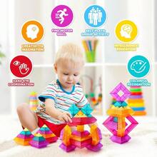 Building Block Sets For 3 4 5 6 Year Old 30 Pcs Stacking Blocks Toys For Boys Girls STEM Preschool Learning Activities Educational Light Table Toys Gifts For ToddlersFull Of Fun - As Pic - View 3