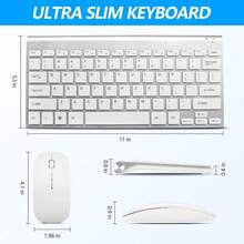 Kit De Teclado Y Mouse Inalámbrico Recargable Bt5.2 Usb 4en1 - Albaricoque - Ver 2