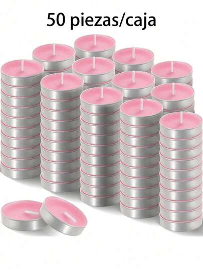 50 piezas de velas pequeñas minimalistas, suministros para fiestas informales, velas blancas, rosas y rojas, con tiempo de quemado de 1-4 horas, adecuadas para bodas y mesas de comedor, para crear una atmósfera romántica, velas conmemorativas, velas decorativas, Día de San Valentín, detalles del Día de San Valentín, portavelas