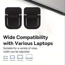 1 Pair Portable Laptop Stand Desk Riser Invisible Keyboard Holder Foldable Support Base - Multicolor - View 6