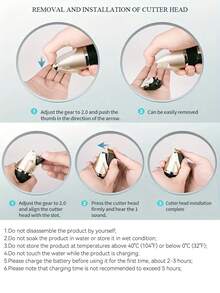 高级宠物毛发修剪套装，电动精密剃须技术，温和修剪设计，适合专业家庭美容，静音犬猫毛发修剪器 - 彩色 - 查看 5