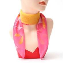 2026hot-Women's Chiffon Printed Small Square Scarf - Lightweight Floral Scarf Spring & Fall, Versatile Fashion Accessory, Boho & French Style Neck Scarf, Hair Bandana, Her, Daily & Travel - 藍色02 - 查看 7
