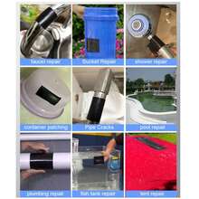 Multi-Purpose Waterproof Patch Tape - 60" Long, 2" Or 4" Wide. Instantly Repair Leaks In Pipes, Buckets, Tents, Umbrellas. Strong Adhesive, Black & White. - Multicolor - View 11